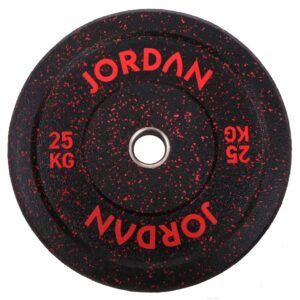 JORDAN® HG Black Rubber Bumper Weight Plate Coloured Fleck 25kg [Ex Demo]