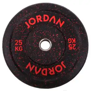 JORDAN® HG Black Rubber Bumper Weight Plate Coloured Fleck 25kg [Ex Demo]