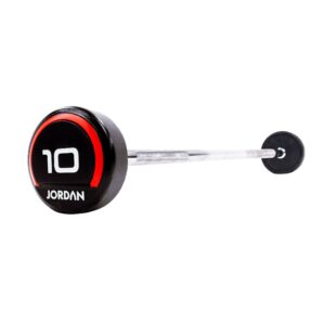 JORDAN® Fixed Barbells - Straight Bar Urethane (Red)