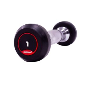 JORDAN® Rubber Dumbbells - Up to 70kg (Red)
