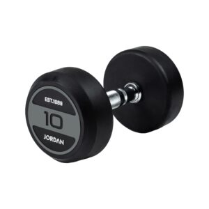 JORDAN® Rubber Dumbbells - Up to 70kg (Grey)