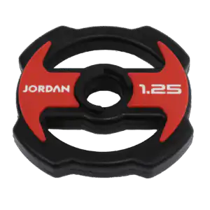 JORDAN® Ignite V2 Urethane Studio Barbell Plates (Red/Black)